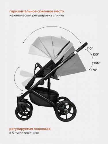 Коляска модульная 2 в 1 Riko Basic Ozon фото 7