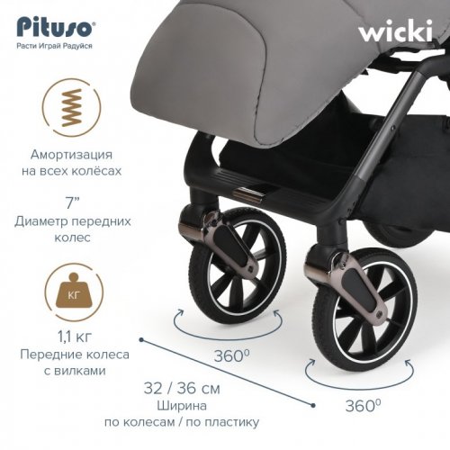 Коляска прогулочная PITUSO WICKI фото 9