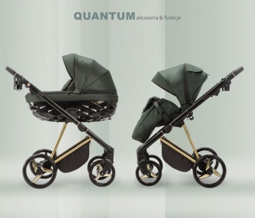 Коляска модульная 2 в 1 Adamex Quantum SUPERSTAR Deluxe (экокожа) фото 11
