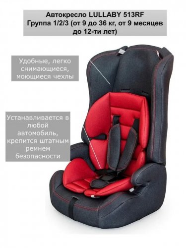 Автокресло МИШУТКА (Lullaby) 9-36 кг LB 513 фото 12